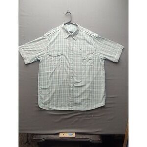 Rockwear Men's Shirt Multicolored Plaid Short Sleeve Pockets Button Up 2xL
